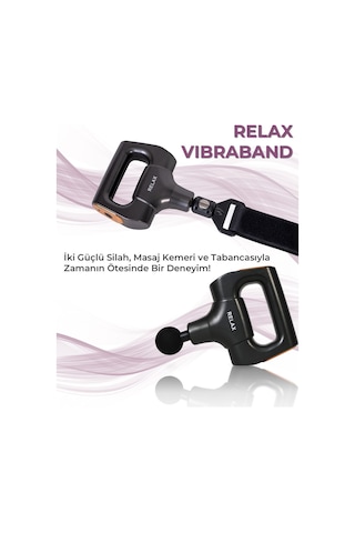 Vibraband Ayarlanabilir Titreşim Kemeri Vurmalı Masaj Tabancası Sporcu Masaj Aleti Siyah