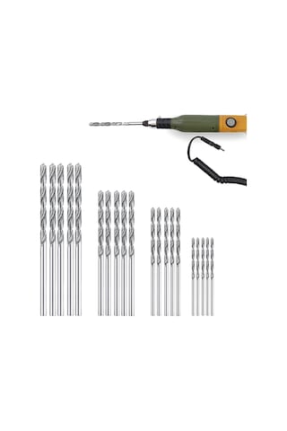 Xurunkeji Elmas Matkap Ucu Seti 20 Parça 4 Boyut 1mm 1.5mm 2mm 2.5mm Büküm Uçlu Mücevher Plaj Deniz Camı Kabuklar Değerli Taşlar Taşçılık