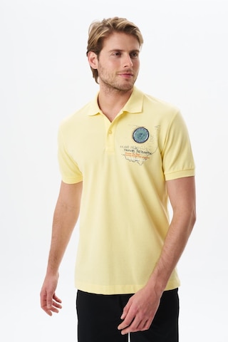 Arma Erkek Battal Büyük Beden Baskılı % 100 Pamuk Pike Polo Yaka Tişört Y29374870502 Sarı