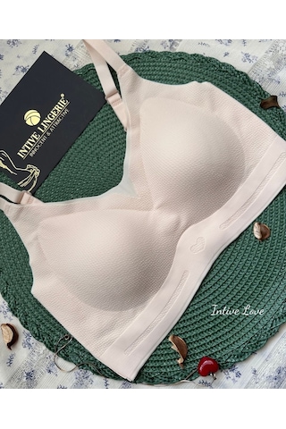 Intive Pureform Balensiz Dikişsiz Kopçasız Dokulu Seamless Bralet Pudra