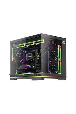 Orion Neon 6x Argb Fan Kumanda Ve Kontrolcü Micro Atx Boş Bilgisayar Kasası Siyah