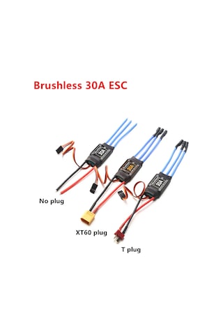 Samdoo 30a Brushless Esc: Sürekli 30a, Anlık 35a, 4v-16v Voltaj Aralığı, T Plug, 5v 2a Bec, Hız Kontrol, Koruma Fonksiyonları Mavi