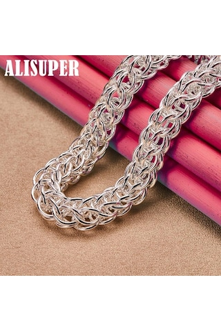 925 Ayar Gümüş Birçok Daire Zincir Kolye Takı