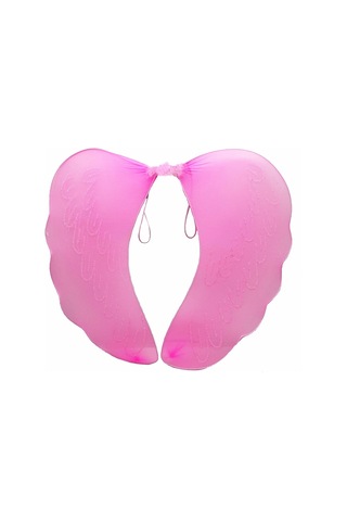 Hubrendy Cer Pembe Renk Ortası Pembe Tüylü Tül Peri Kanadı 40x50 Cm