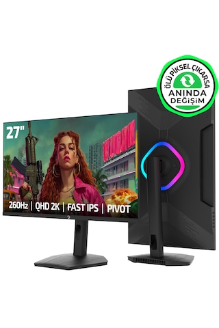Gamepower Lunis L90 27'' 260hz 0.5ms Fast Ips Qhd 2k Rgb Pivot Gaming Monitör