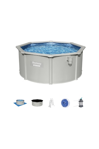 Bestway 56566 Hydrium Çelik Duvarlı Prefabrik Yer Üstü Havuz Seti 3,05m X 1,22 M
