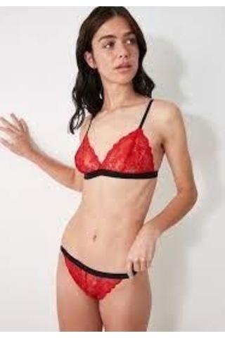 Deep Secret Kırmızı Full Dantel Bralet Takım 001