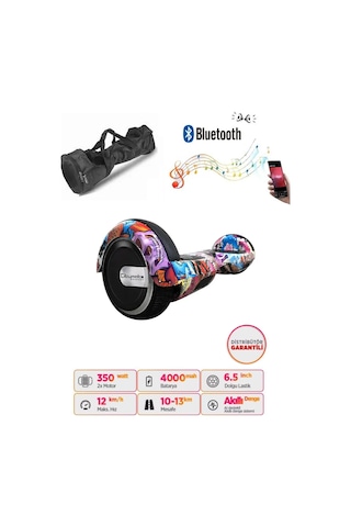 Citymate Elektrikli Kaykay Hoverboard Akıllı Denge 6.5 Inch + Hoverkart + Çanta Extrem Paket D16