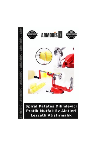Spiral Patates Dilimleyici Pratik Mutfak Ev Aletleri Lezzetli Atıştırmalık Çok Renkli
