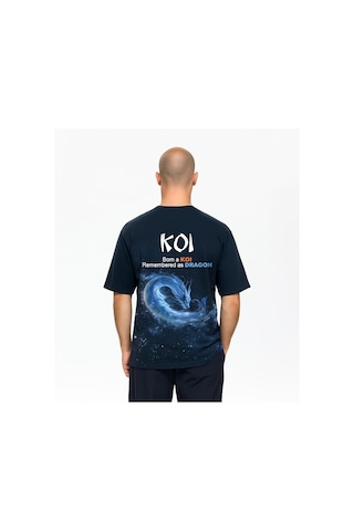 Fo Koi Oversize T-shirt Mavi