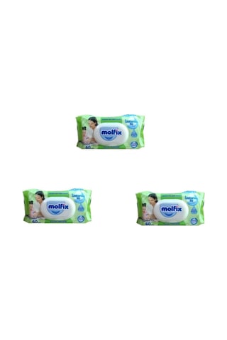 Molfix Izotonik Sulu Islak Mendil 60'lı 3 Paket 3x60