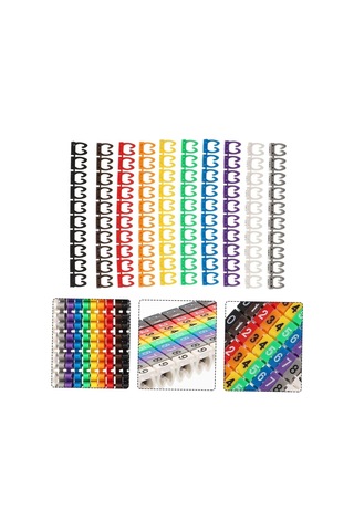 0-9 Dijital Kodlu Renkli Kablo İşaretleyici 1,5mm