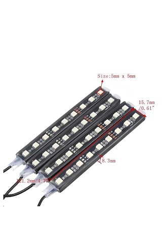 12v Ayak Altı Led Lamba 4lü Kumandalı 12 Led