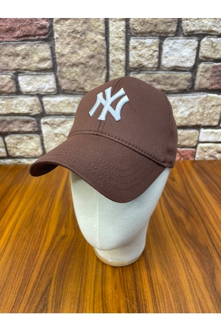 Hamze Ny New York Nakış Pamuk Unisex Beyzbol Cap Şapka Kahverengi
