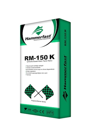 Tamir Harcı, Kalın, Rm 150, 25 Kg, 1 Palet 60 Adet