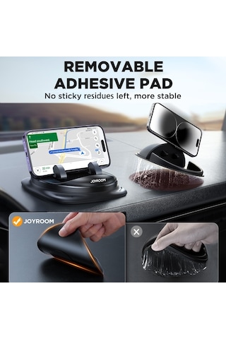 Sones Joyroom Jr-zs354 360 Derece Dönebilen Kontrol Paneli Araç Telefonu Tutucu Siyah