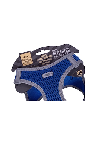 Doggie Havalı Dokuma Reflektör Serisi Küçük Irk Göğüs Tasması Mavi XS-30-34Cm Mavi