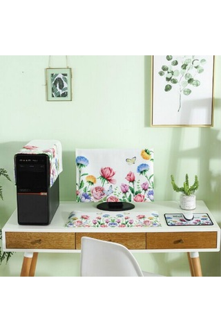 Sones 3'ü 1 Arada Basit Masaüstü Bilgisayar Pc Toz Kılıfı, Boyut: 25-27 İnç Kelebek Diğer