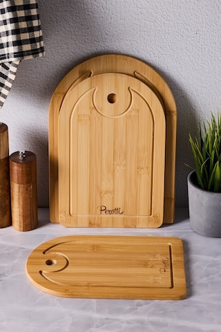 Perotti Bambu 3 Lü Kesme Tahtası Seti Takımı 3 Boy 16332