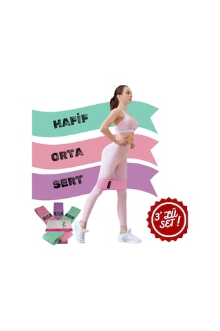 Xtr Fitness Loop Direnç Bandı Egzersiz Pilates Squat Lastiği 3'lü