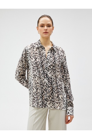 Koton Animal Desenli Gömlek Leopar Desenli 3sak60153pw 3SAK60153PWLD1 Çok Renkli