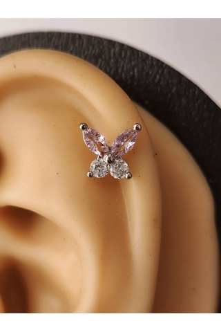 Kelebek Modeltragus Helix Piercing Ear Cuff Kıkırdak Çelik Küpe
