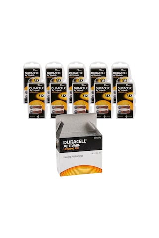 Duracell Activair PR41 312 Numara Pili 6 x 10'lu