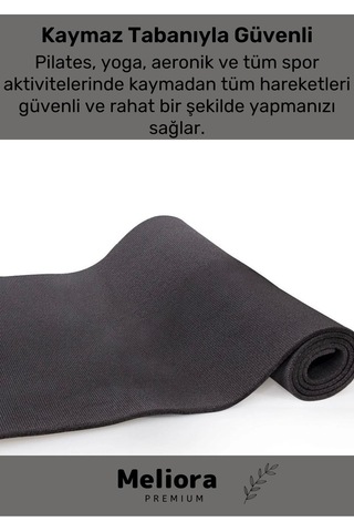 Taşıma Askılı Konfor Modeli Çift Taraflı Kaymaz Yoga Meditasyon Minderi Siyah Mat Çok Renkli