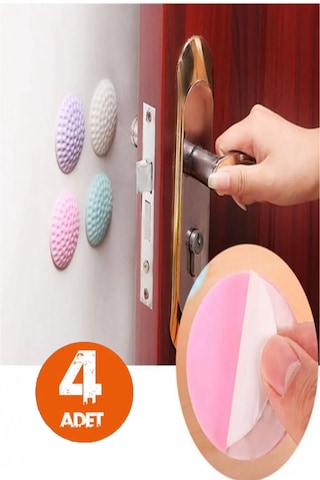 Tineke Çok Amaçlı Silikon Kapı Duvar Koruyucu Tampon 4lü Paket