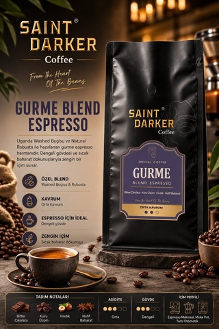 Saint Darker Gurme Espresso Çekirdek Kahve 250 G