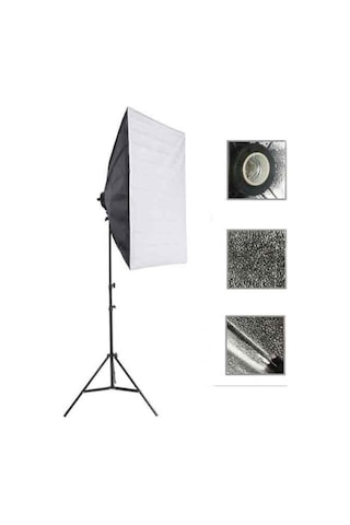 Rabsev Softbox 50x70 CM Tek Duylu Sürekli Işık Youtube Video Ve Fotoğraf Çekimi