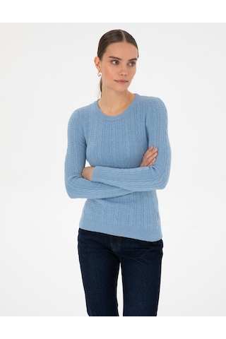 Pierre Cardin Kadın Açık Mavi Kazak /triko 50316334-vr003 Açık Mavi