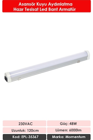 Momentum Lineer Led Armatür T10 7000k 230vac 40w 120cm Epl-35367 Beyaz
