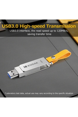 Yunboo Kodak K133 32gb Yüksek Hızlı Usb 3.0 Flash Bellek - 120mb/s Okuma Hızı, 360 Dönebilir Metal Tasarım, Araç Kullanımına Uygun