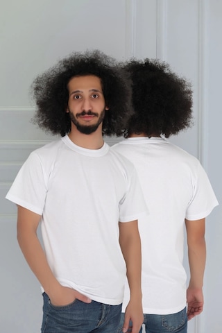 Erkek Slim Fit Sıfır Yaka Fanila T-shirt Çok Renkli