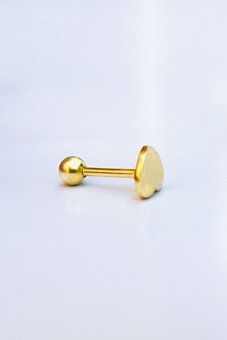 Tekli Kalpli Gümüş Piercing Küpe-6847