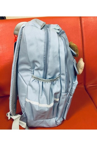 Young 51666 İki Ayıcık Maskotlu Okul Çantası Sırt Çantası, Lise Çantası,spor Çanta, Günlük Çanta Mavi Desenli