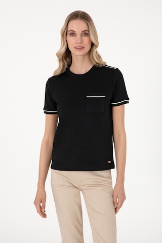 U.S. Polo Assn. Kadın Siyah Modal Karışımlı Bisiklet Yaka Tişört 50312942-VR046