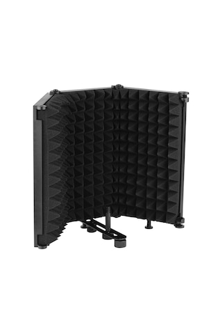 Ruicoo 3-panel Mikrofon Gürültü Engelleyici: Çok Katmanlı Ses Emici, Çevreleyici, Tahta/stant Uyumlu, Taşınabilir, Mikrofon Ve Stant Hariç