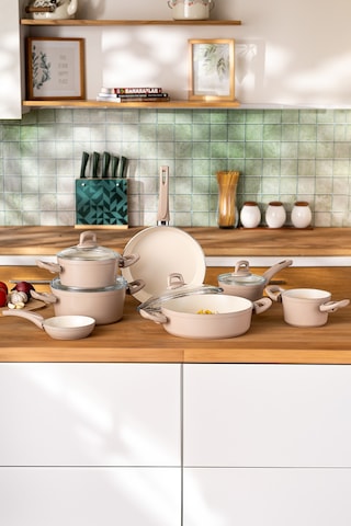 Emsan Crystal 11 Parça Tencere Seti Rosegold Rose Gold