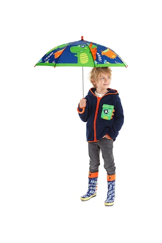 Denokids Renkli Dinozorlar Erkek Çocuk Şemsiye Lacivert