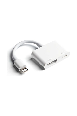Go Des GD-7565 Lightning HDMI TV ve Şarj Dönüştürücü Adaptör 1080p Full HD - Beyaz ZORE-220455