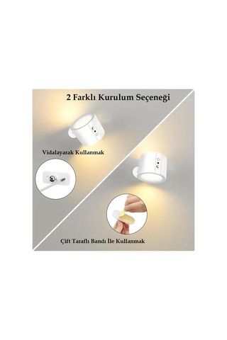 Ledx Al-sk-bd80a Çift Yönlü Kumandalı Duvar Aplik Çalışma Lambası 3000k-4000k-6500k 29095