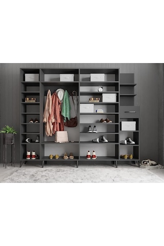 Açelya Portmanto Vestiyer Füme  M7 270 cm