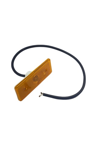 Saba 24v Yan Pozisyon Lambası Side Marker Tek Ledli Kablolu Turuncu 120 45 Mm