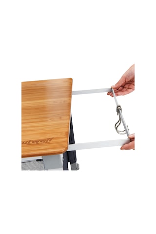 Outwell Padres Storage Unit Bambu Portaatif Kamp Mutfağı Çok Renkli