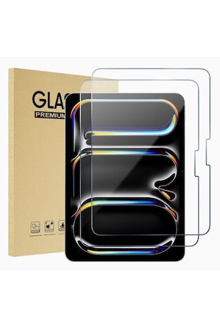 iPad Uyumlu Pro 13 İnç M4 iPad Uyumlu Air 13 İnç M2 2024 Cam Ekran Koruyucu