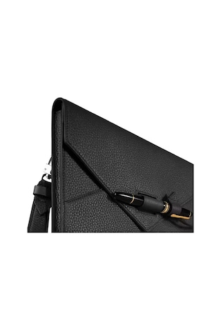 Montblanc Orta Boy Zarf Kapaklı Defter Kılıfı 137127 Siyah