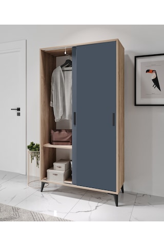 Freya Portmanto Sürgülü Tamamı Mdf Flora Antrasit