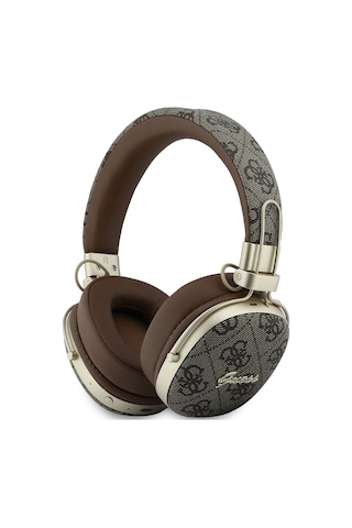 Guess Lisanslı ENC Teknolojili 4G Desen Metal Script Logolu Kulak Üstü Bluetooth 5.4 Kulak Üstü Kulaklık